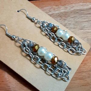 Pearl chain earrings!